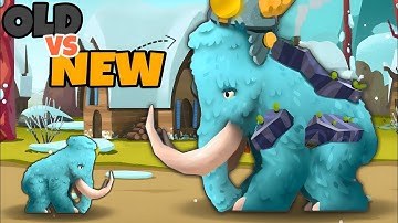 OLD vs NEW Mammoth Upgrade 😲 MAX LEVEL Dino Bash 2 Travel Thru Time Gameplay