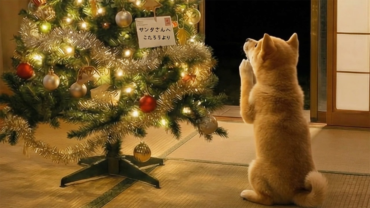 柴犬パピー小太郎のクリスマス🎄サンタさんにお願い事したよ！