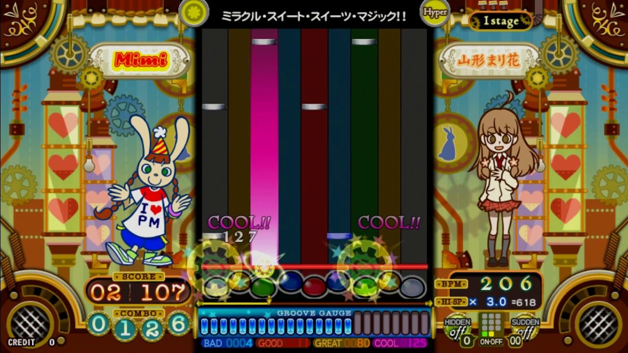 [pop'n music うさぎと猫と少年の夢] Lv.36 ミラクル・スイート・スイーツ・マジック！！ [Hyper]