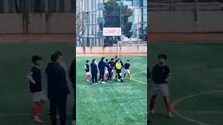 CF Bufala's manager faked a slap towards a referee