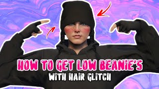 HOW TO GET LOW BEANIES WITH HAIR GLITCH | GTA 5 CLOTHING GLITCHES