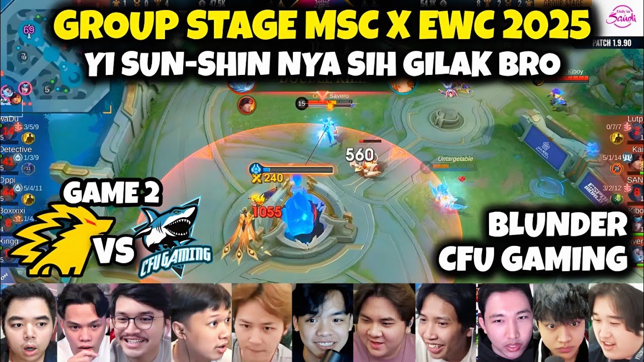 YI SUN-SHIN KAIRI MARAH BESAR ‼️ STREAMER REACTION ONIC ID VS CFU GAMING MSC X EWC 2025 GAME 2