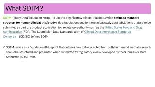 what SDTM  in Clinical SAS?