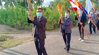 Tarian Rebana Rebana GPdI Wil. Moutong Menyambut Kirab Obor.