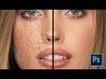 Face smooth in photoshop  easy frequency separation tutorial