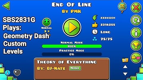 SBS2831G Plays: Geometry Dash - End of Line by PMK (Beginner Pack)