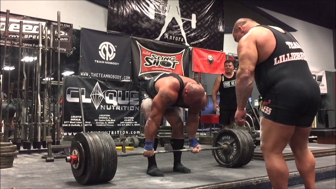 Meet Prep Deadlift Training 375kg/826lbs x2x2 (9-6-15)
