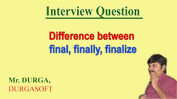 Difference between final, finally, finalize ?