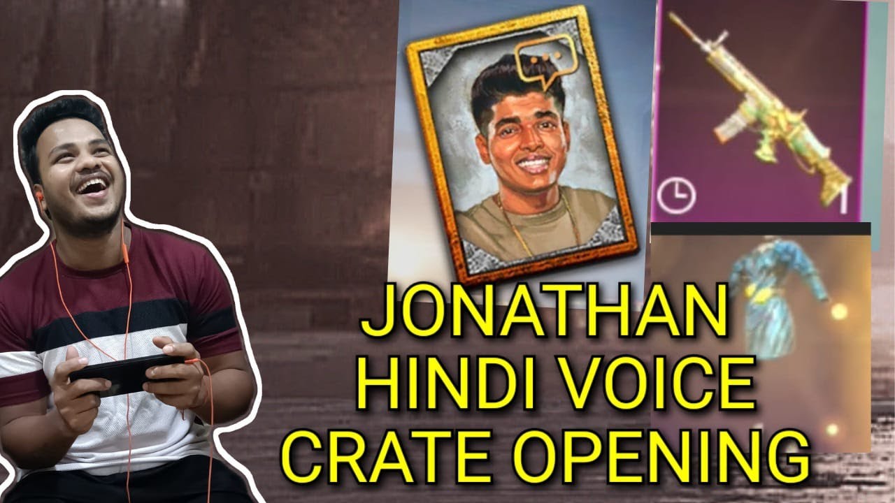 Jonathan Hindi voice crate opening !!! BGMI !!! PART 2 VIDEO !!! - YouTube