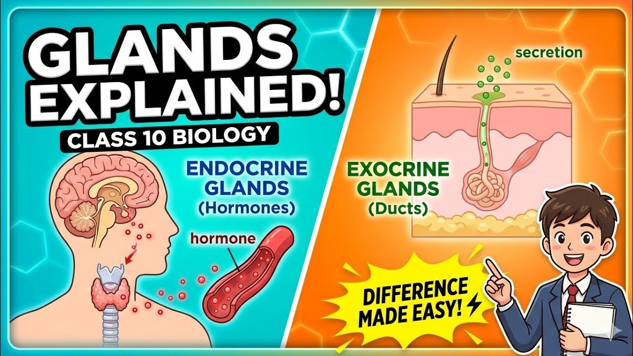 Glands explained by Zoya Mam for 10th class
