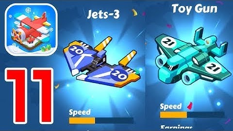Merge Plane Click & Idle Tycoon Gameplay Unlocking Plane No.20 Jets-3 Plane And No.21 Toy Gun Plane