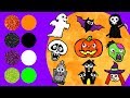 Learn how to draw halloween ghosts  drawing and coloring with glitter  googly eyes