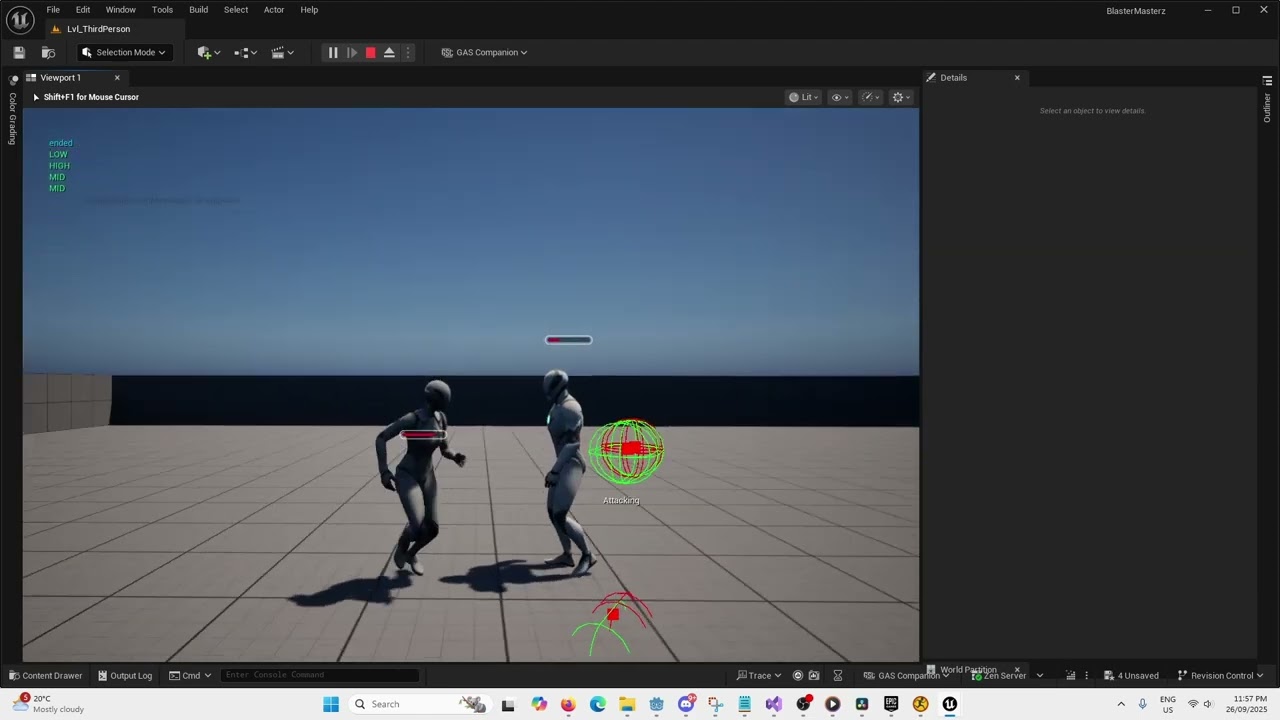 Gameplay Ability System (GAS) UE5 multiplayer replicated fighting test