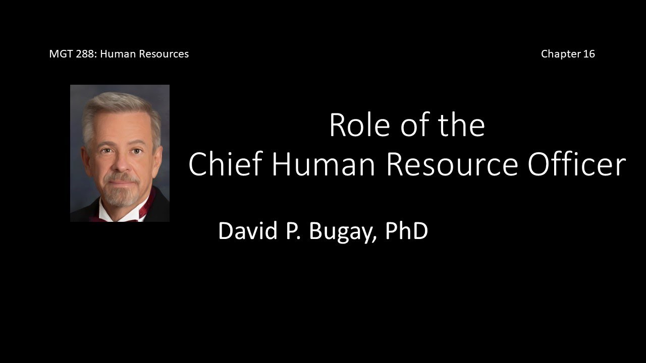 Role Of The Chief Human Resource Officer: Human Resources C16 - Youtube