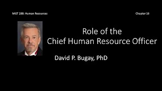 Role of the Chief Human Resource Officer: Human Resources C16