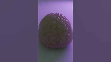Sculpted brain  #blender #3dart