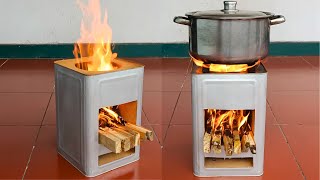 How to make a simple wood stove from an iron box