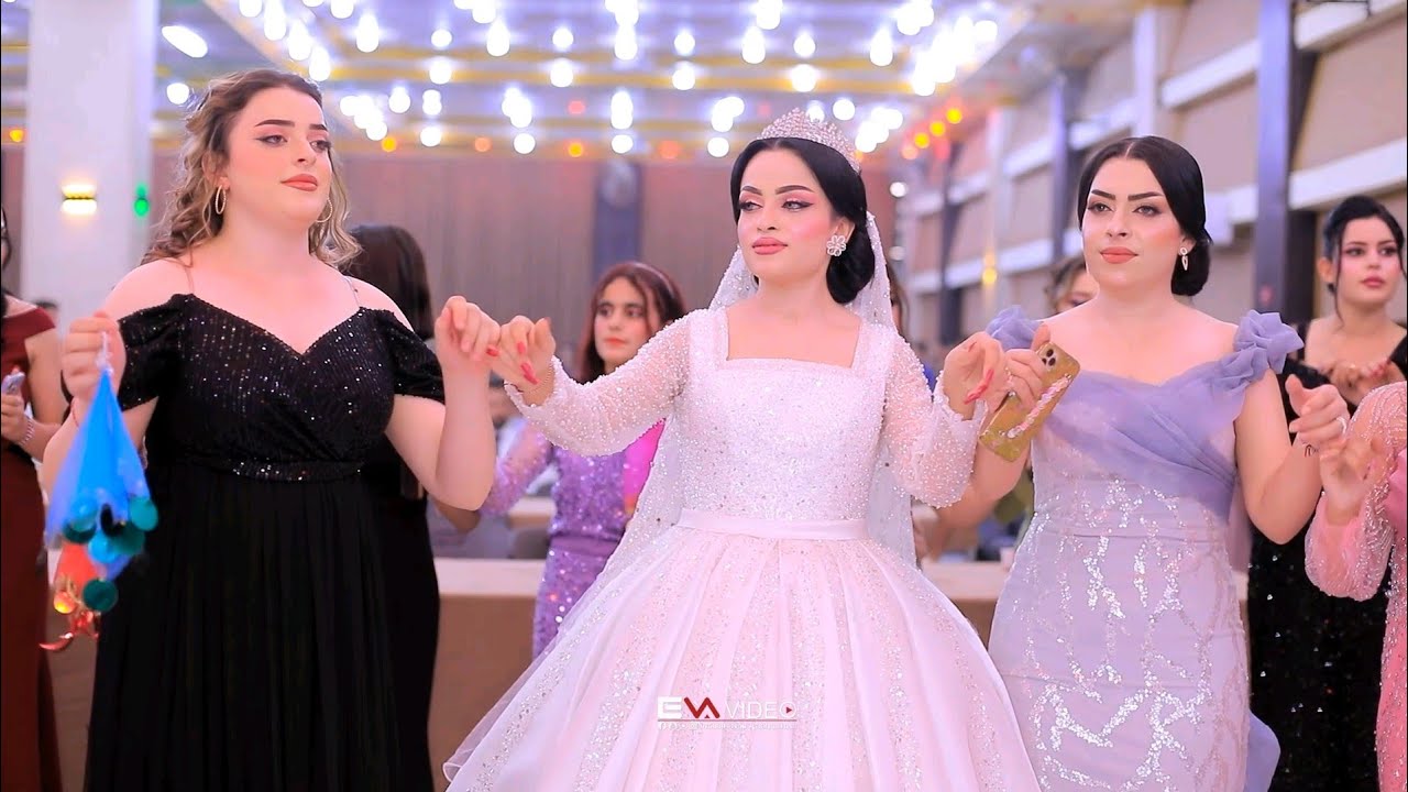 الفنان  خلف بايير و ايمن حيدر حفلة زفاف علاء و بشرا في قاعة ازادي شنكال جزء 3