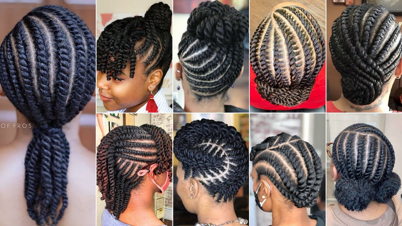 🔥80+ Stunning Flat Twist Updo Natural Hairstyles for Black Women|Natural Hair Flat Twist For 4c Hair