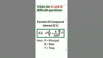 Simple and compound interest formula, #youtubeshorts