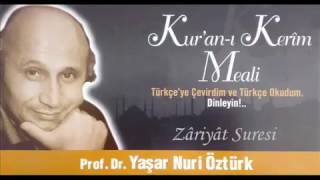 Yaşar Nuri Öztürk Kur'an ı Kerim Meali Zariyat Suresi