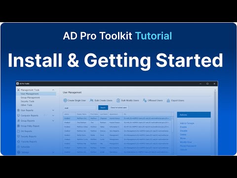 AD Pro Toolkit - Install and Getting Started