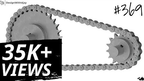 SolidWorks Tutorial: Creating Chain & Sprocket with 1:2 Ratio #369 |design with ajay|@DesignWithAjay