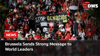 BREAKING NEWS: Europe Sends Powerful Message to Israel from Brussels Streets | DWS News| AC14