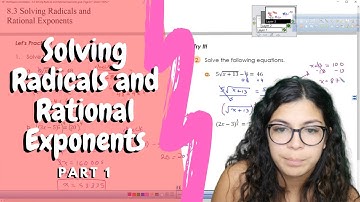 Solving Radicals and Rational Exponents Equations Part 1