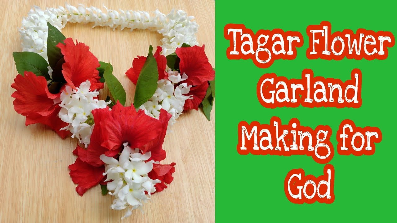 Flower garland for god/Tagar flower mala/Tagar flower garland/Festival special Garlands make at home