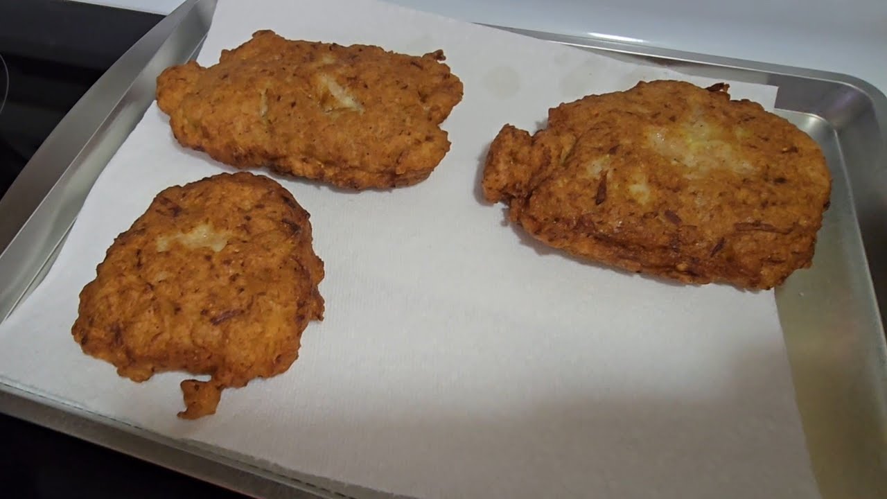 Zucchini Friters with Ground Chicken Recipe, measured from heart.