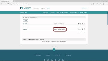 Language Terminal – Sharing translation memories