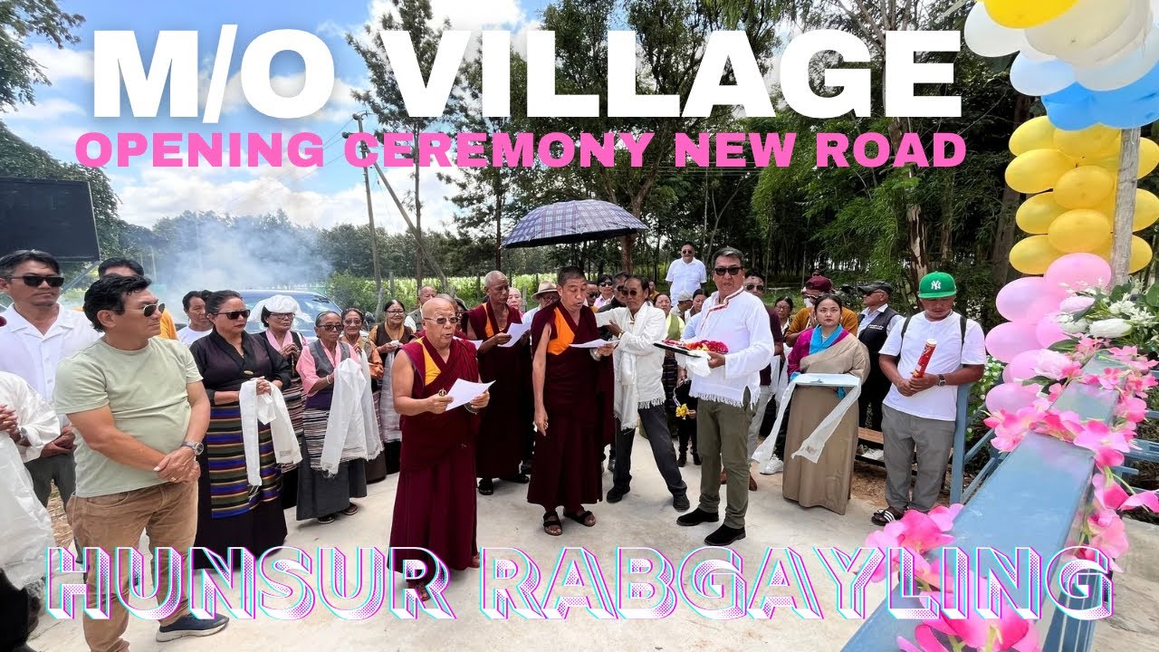 Opening ceremony new road M/O village Hunsur Rabgayling Tibetan settlement #tibetanvlogger