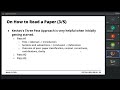 Research Basics | How to Read a Paper: Keshav's Three-Pass Approach