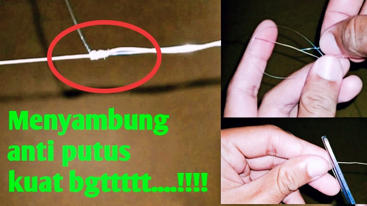 Tutorial cara  menyambung  senar pancing anti putus  