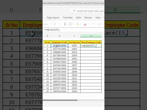 HOW TO USE REPLACE FORMULA IN EXCEL #exceltech #excelhacks #exceltutorial #shorts  #exceltricks