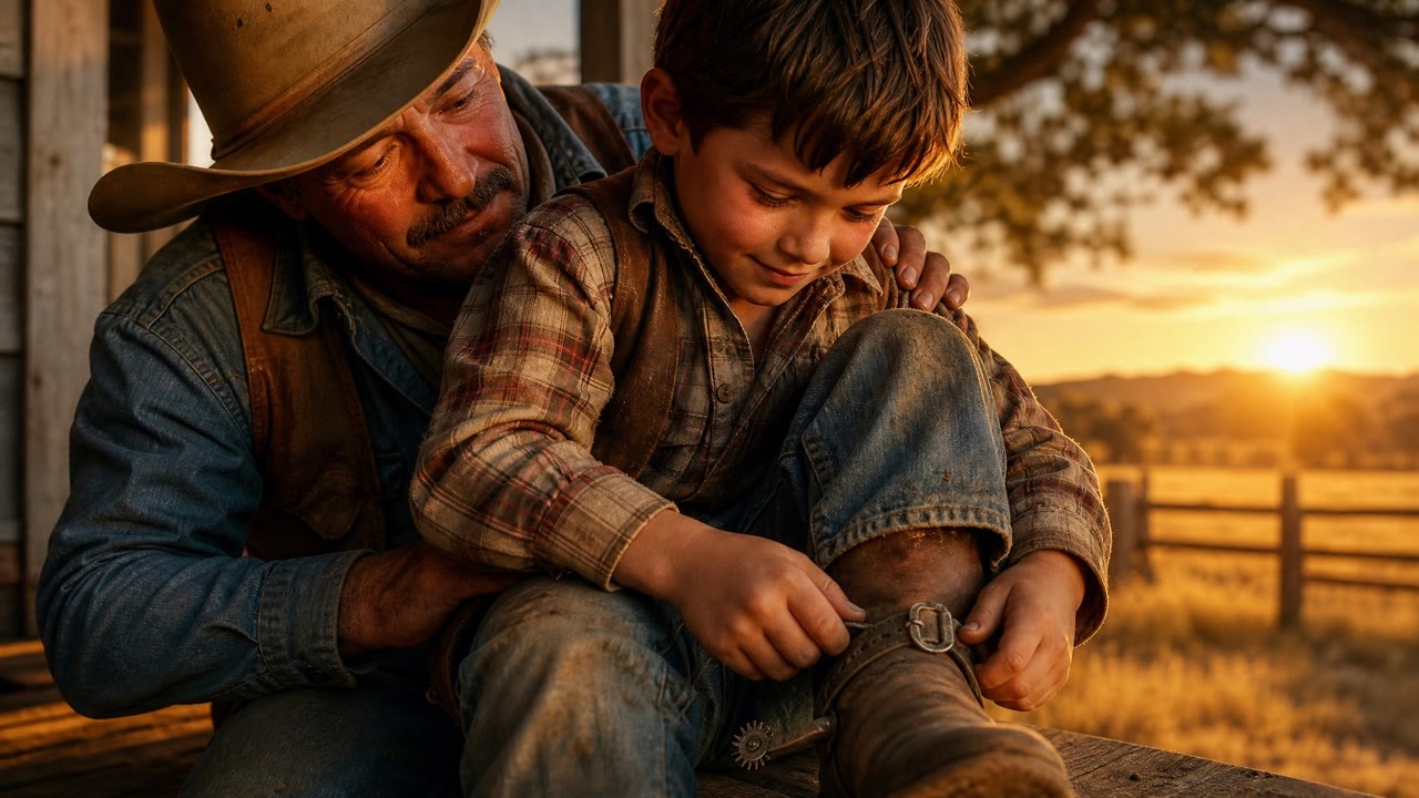 Thumbnail for the country song First Spurs, A Heartfelt Country Song of a Father's Pride 🤠