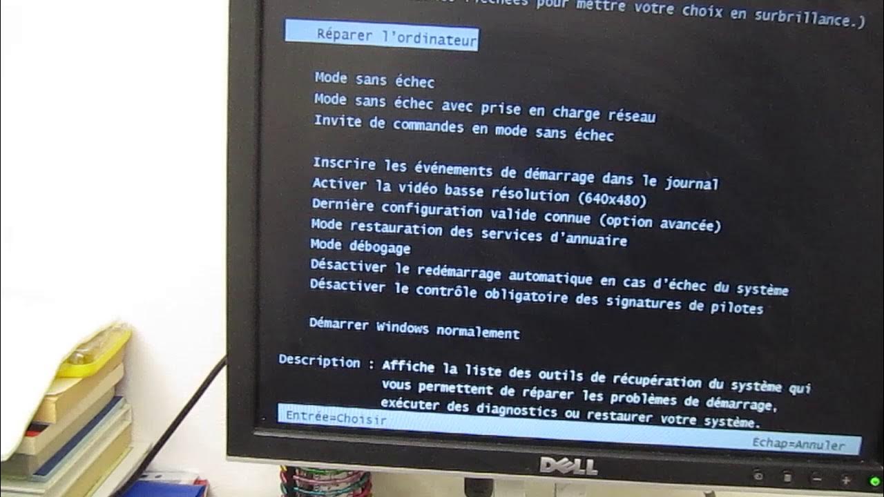 Demarrage du pc en mode sans echec - YouTube