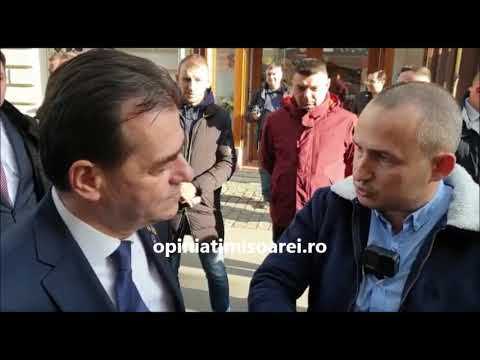 Activistul Cristi Brancovan fata in fata cu premierul Ludovic Orban