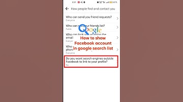 How to show Facebook account in google search list #shorts #shortvideo #facebook