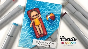 Create in Color with Sandy Allnock | Copic Coloring a Pool Scene