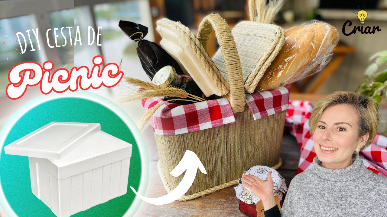 DIY CESTA DE PIQUENIQUE | Faça você mesmo!