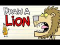 How to draw a lion using letter f