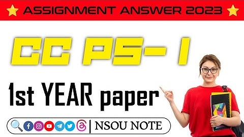 CC PS 1 political science NSOU Assignment Answer sheet 2023