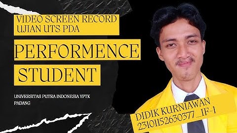 Video Screen Record Ujian UTS PDA