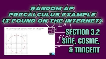 AP Precalculus Section 3.2 Example: Sine, Cosine, and Tangent of a Coordinate