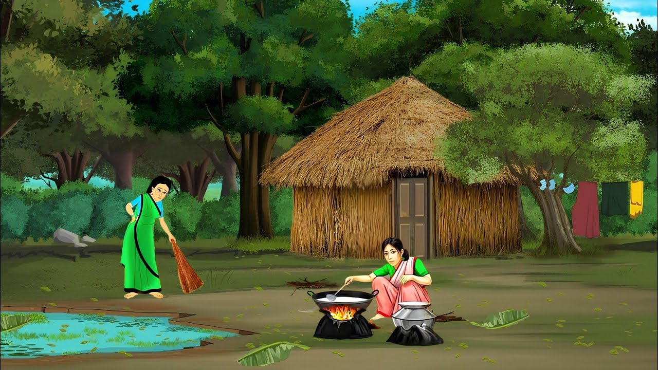 जंगल में दो बहनों का घर | Hindi Story | Hindi Kahaniya | Moral Stories | cartoon story |