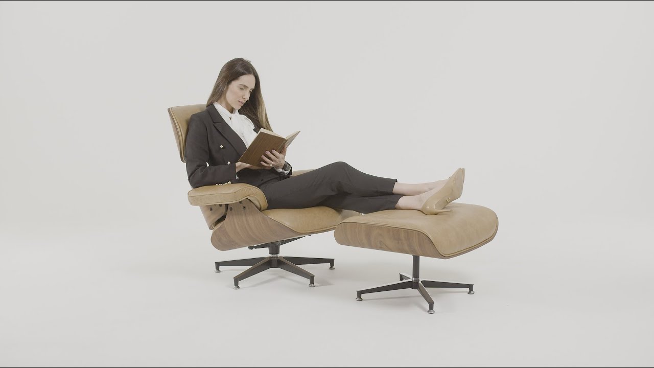 Vídeo: Poltrona Charles Eames em couro legítimo