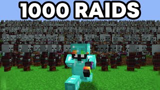 I Won 1000 Raids in Minecraft...