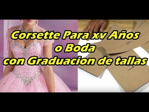 Patrones de corsette para vestido de novia y 15 años - YouTube